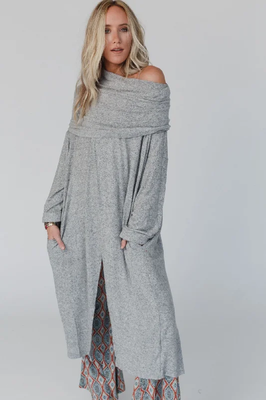 In Your Dreams Maxi Cardigan - Heather Gray