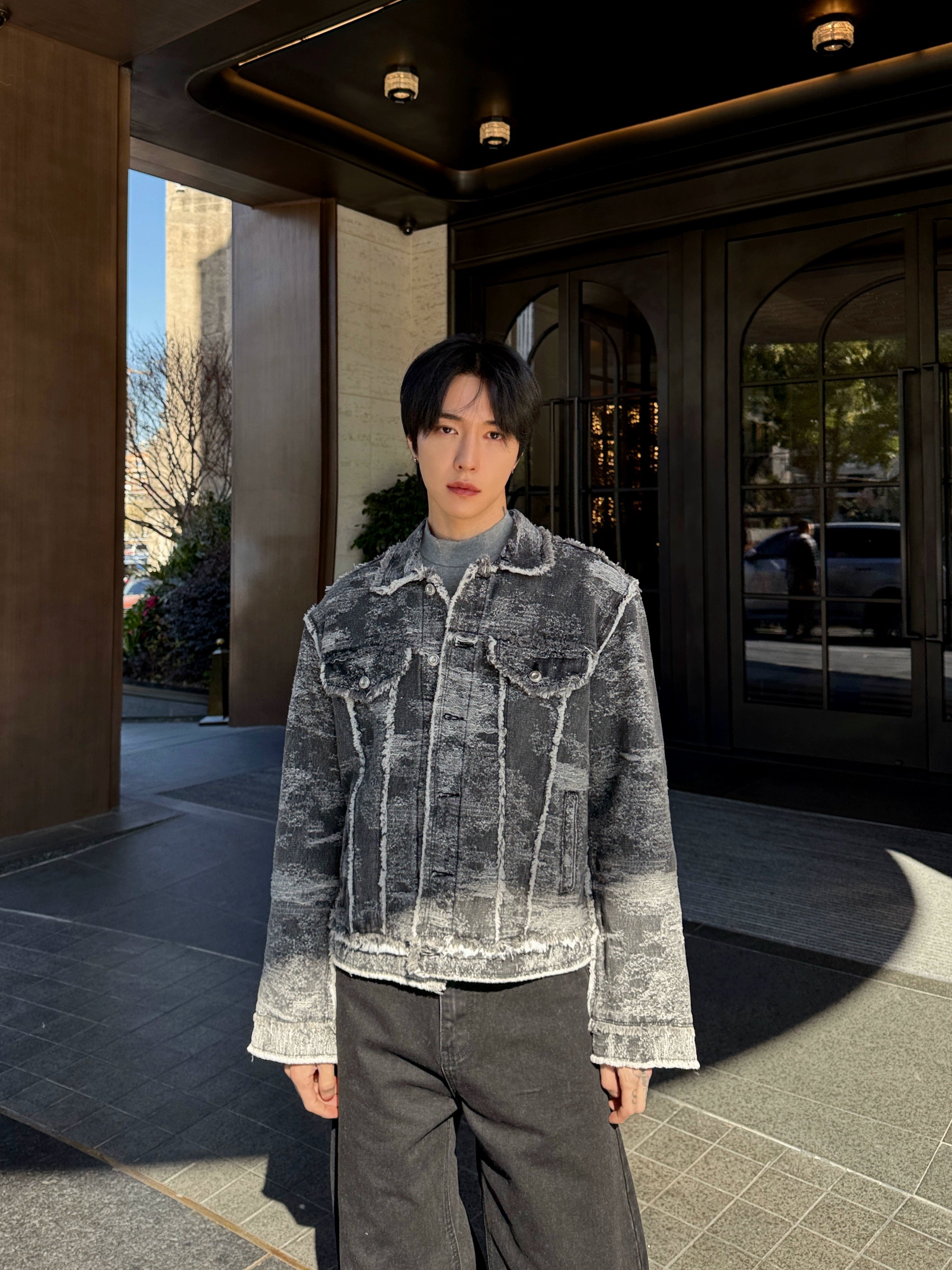 Personality Publicity Distressed Washed Denim Short Jacket