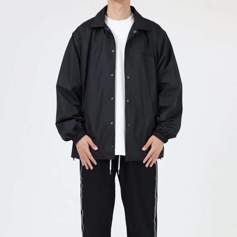 Soft Touch Black Coach Lapel Spring Jacket