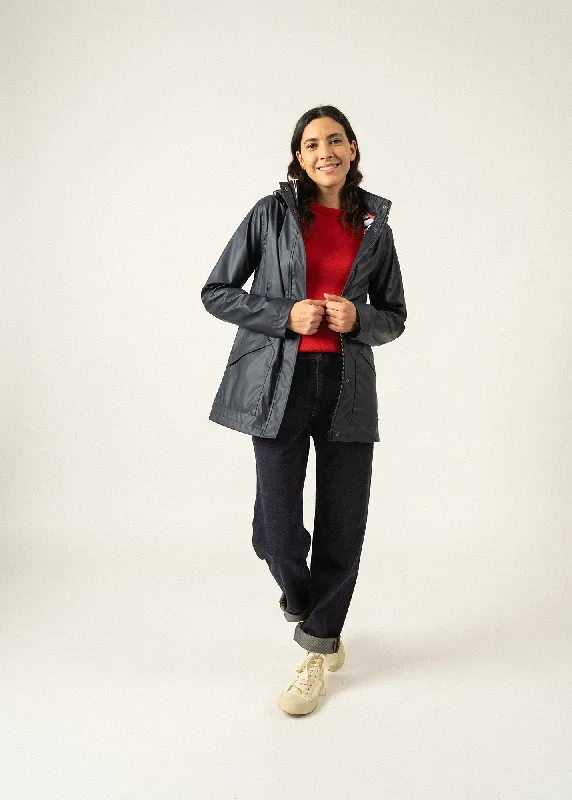 Soft Comfort ST MORGANE - Waterproof Raincoat with Hood (NAVY)