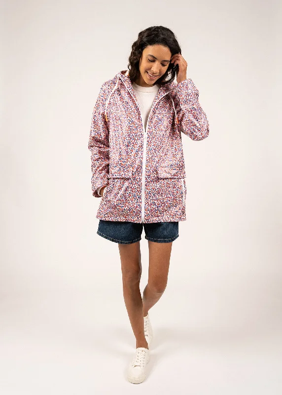 Fresh And Simple ST GABRIELLE - Waterproof Patterned Rain Jacket with Fancy Drawstrings (CAP INDIGO) Fresh And Simple ST GABRIELLE - Waterproof Patterned Rain Jacket with Fancy Drawstrings (CAP INDIGO)