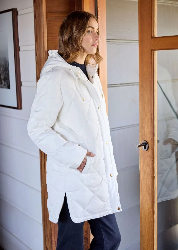 Sports Functional Style ST IRINA - Quilted Hooded Puffer Jacket for Women (WINTER WHITE) Sports Functional Style ST IRINA - Quilted Hooded Puffer Jacket for Women (WINTER WHITE)