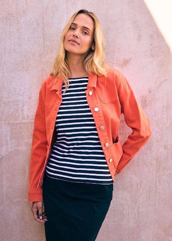 Chic Comfort ST TEA - Jacket in Cotton Canvas for Women (ORANGE)
