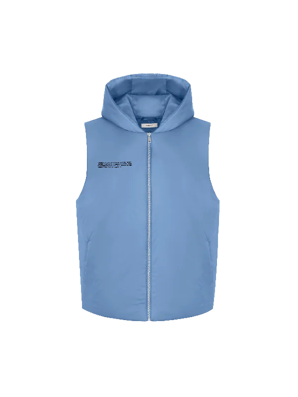 Hip-hop Style Womens DNA Flower-Warmth Gilet—summit blue