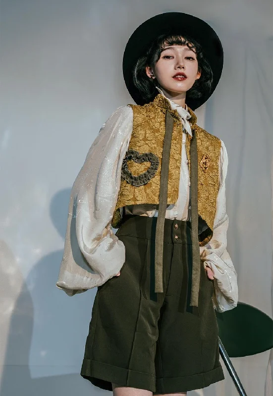 Sports Vitality Style ZJstory~Gilded Age~Vintage Lolita Vest Suit Oil Painting Style Skirt Coat Sports Vitality Style ZJstory~Gilded Age~Vintage Lolita Vest Suit Oil Painting Style Skirt Coat