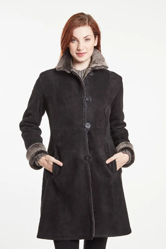 Comfortable Looks #6205 Sleek Spanish Merino Shearling Winter Clearance. $990.00