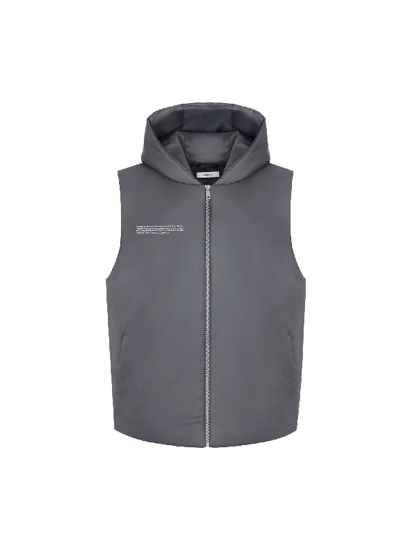 Street Personality Style Womens DNA Flower-Warmth Gilet—atmosphere grey