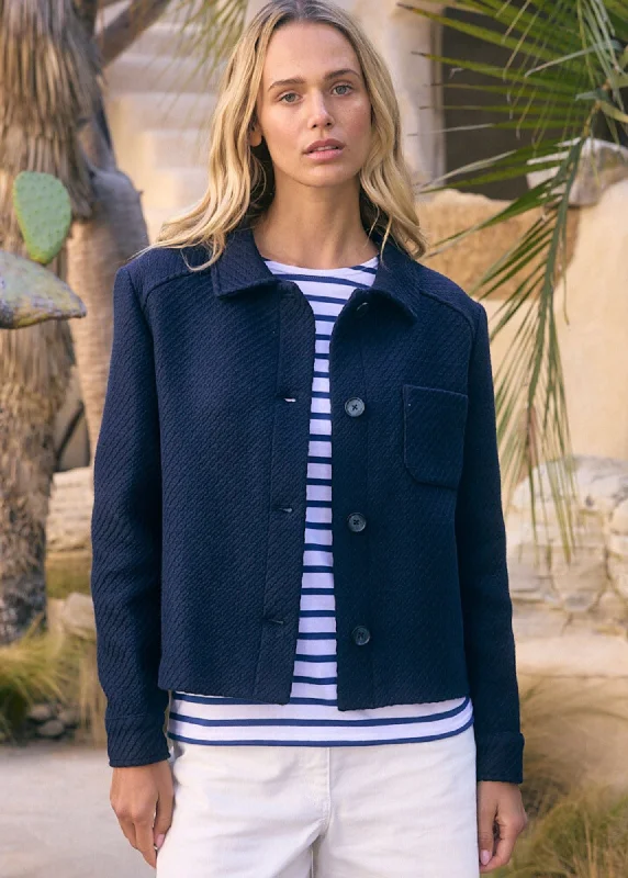 Literary Style ST ENOLA - Tweed Jacket (NAVY)