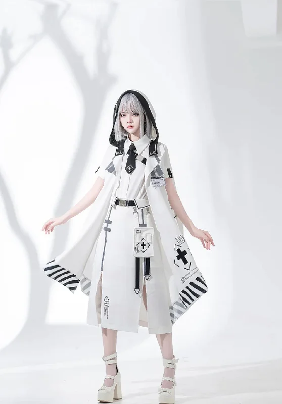 Retro Dress Princess Chronicles~Dry sea and Ashlar~Ouji Lolita White Cloak Set