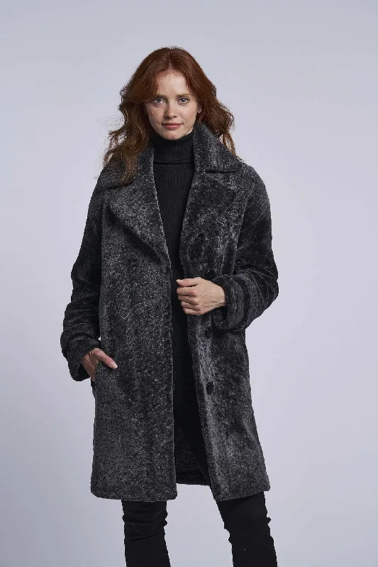 Renaissance Style 4242 Shearling boyfriend coat Longer length  just  left  1/s  $500