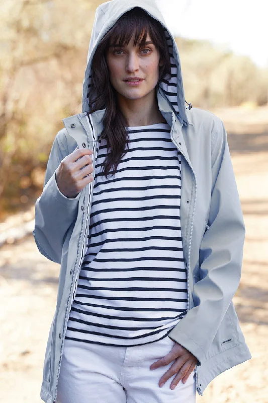 Soft Clothing ST MORGANE - Waterproof Raincoat with Hood (GRAY)