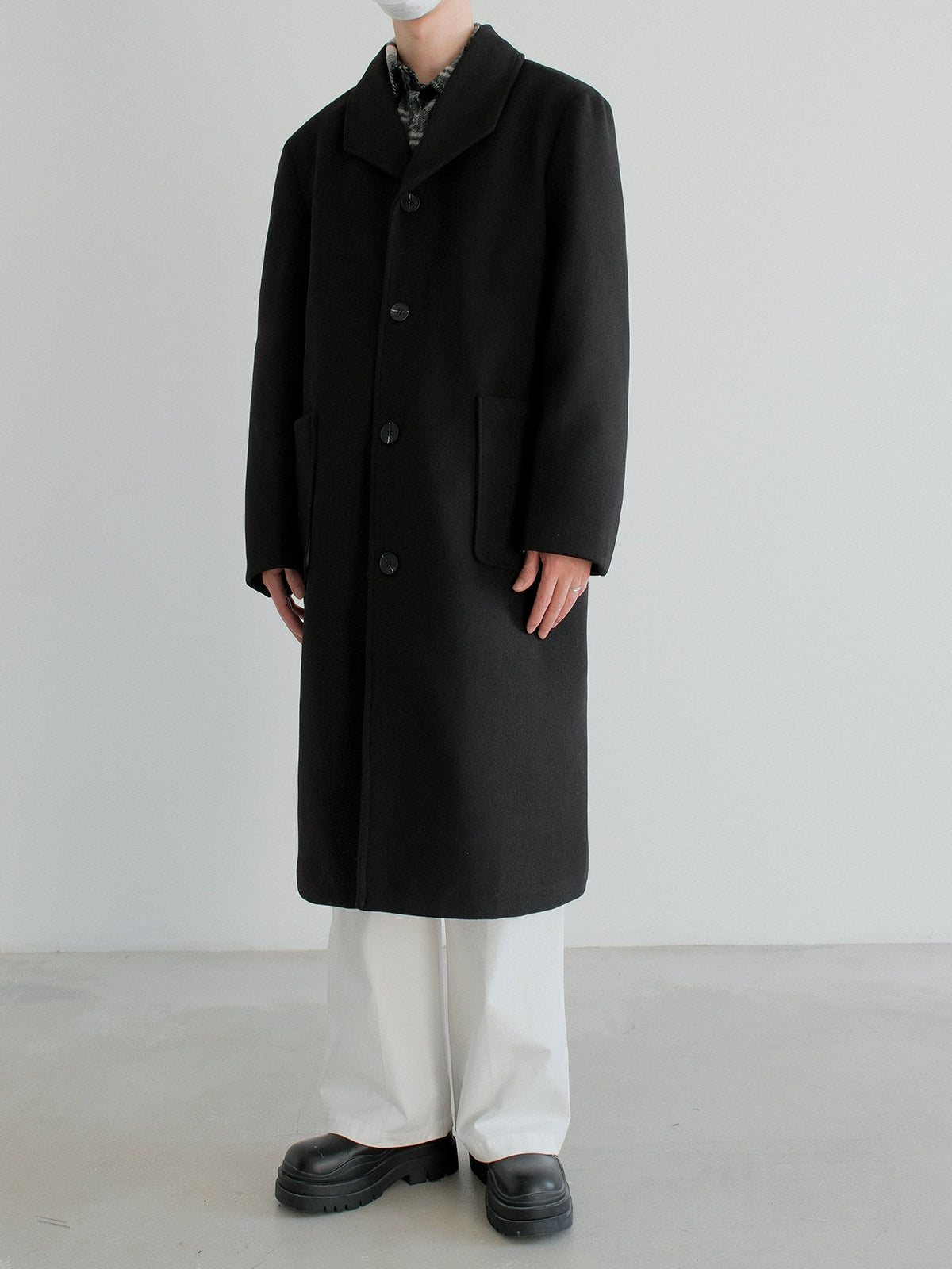 Sports Express Long Lapel Wool Winter Overcoat