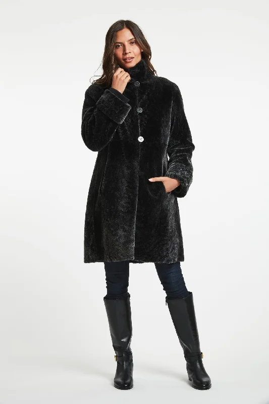 Comfort Fit #7192 Reversible Shearling Coat Winter Clearance $750