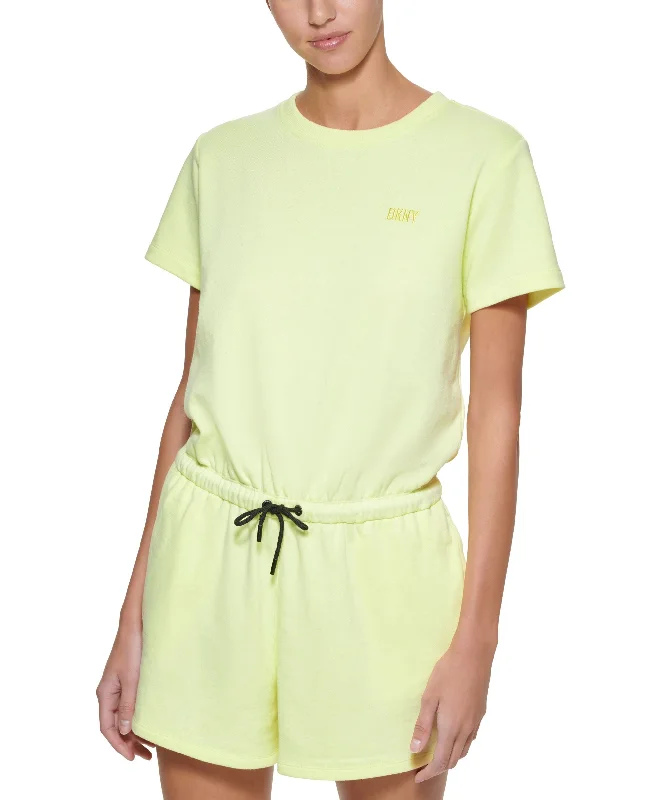 DKNY Sport Womens Crewneck Romper