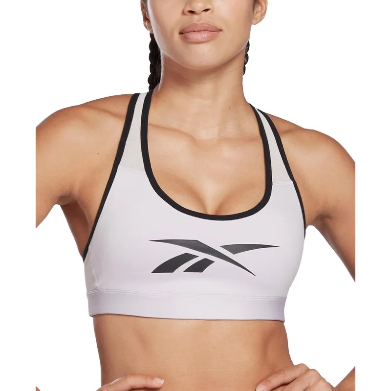 Reebok Womens Lux Vector Racerback Medium Impact Sports Bra