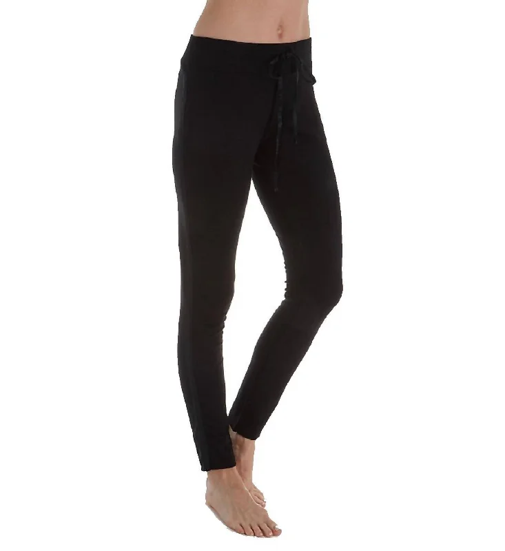 Tatum French Terry Legging Rib Waistband In Black