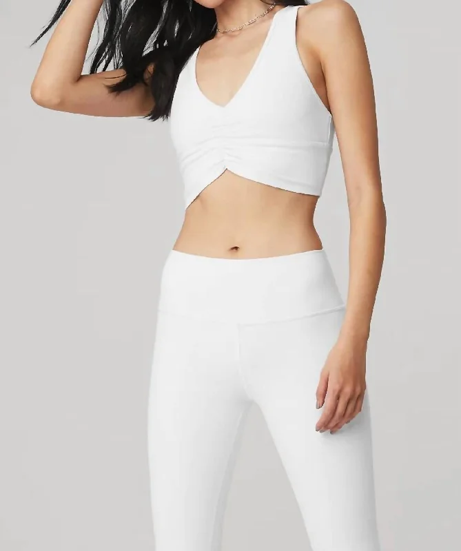 Wild Thing Tank Sports Bra In White