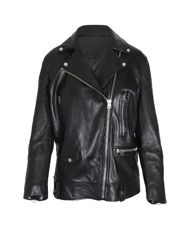 Preview New Products Acne Studios Biker Jacket in Black Leather