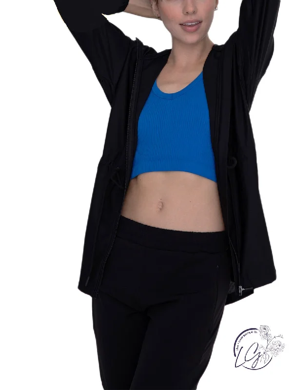 Exquisite Tailoring Night Rider Zip-Up Windbreaker