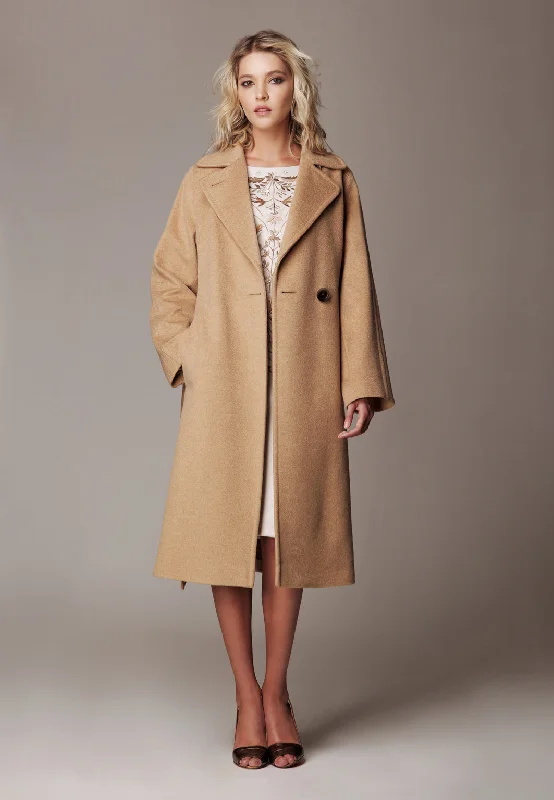 Modern Comfort Coat "MILANO" / Cashmere & Camel