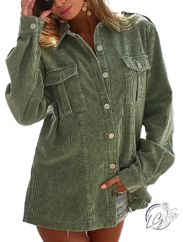 Trendy Comfort CORDUROY BUTTONED DOWN JACKET