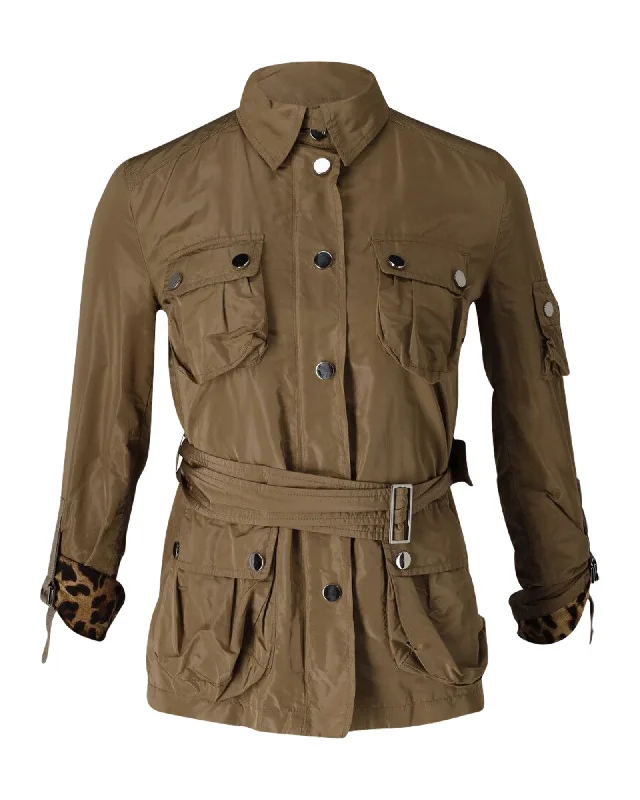Exquisite Craftsmanship Dolce & Gabbana Safari Jacket in Brown Polyester