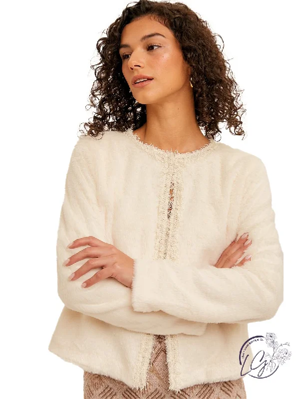 Weekend Style Feel My Love Fringe Fur Crop Jacket