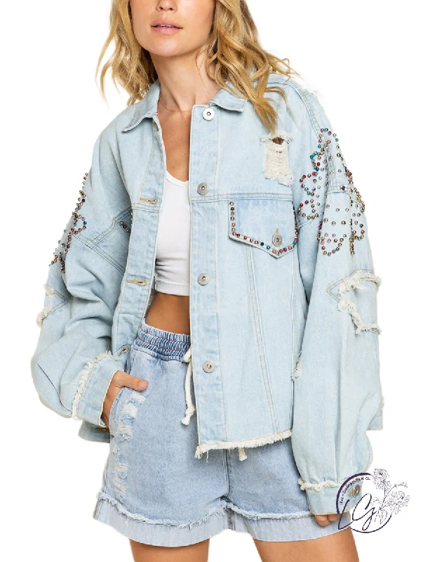 Design Trend Shimmering Jewel Denim Jacket