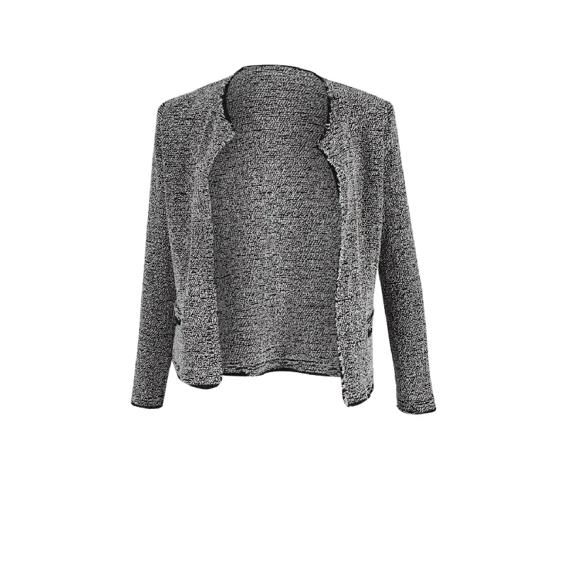Advanced Design Iro Tweed Jacket in Black Cotton