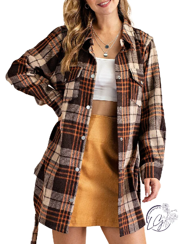 Layered Comfort Keep Me Warm Plaid Jacket