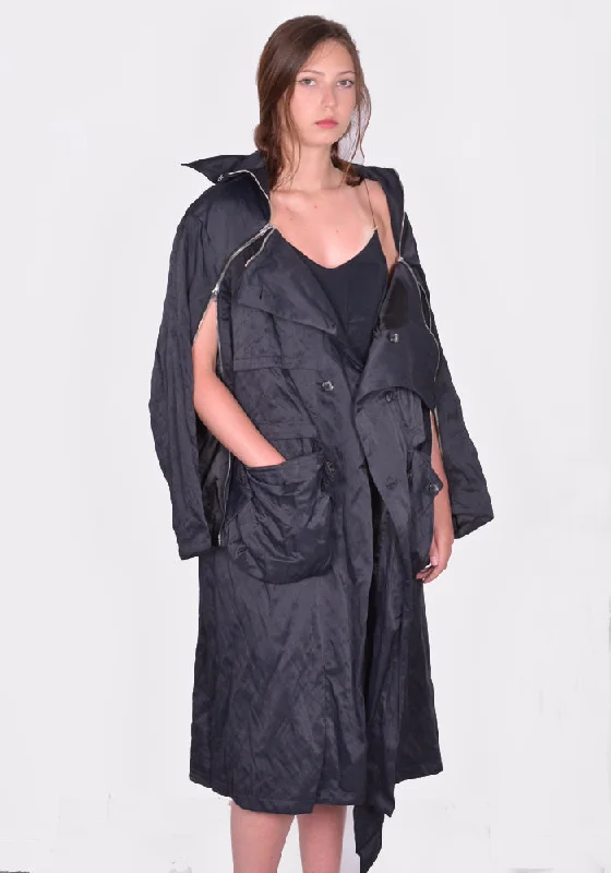 Relaxed Dresses KIKO KOSTADINOV WOMEN KKWSS24C02-21 MALLARME COAT PEBBLE BLACK