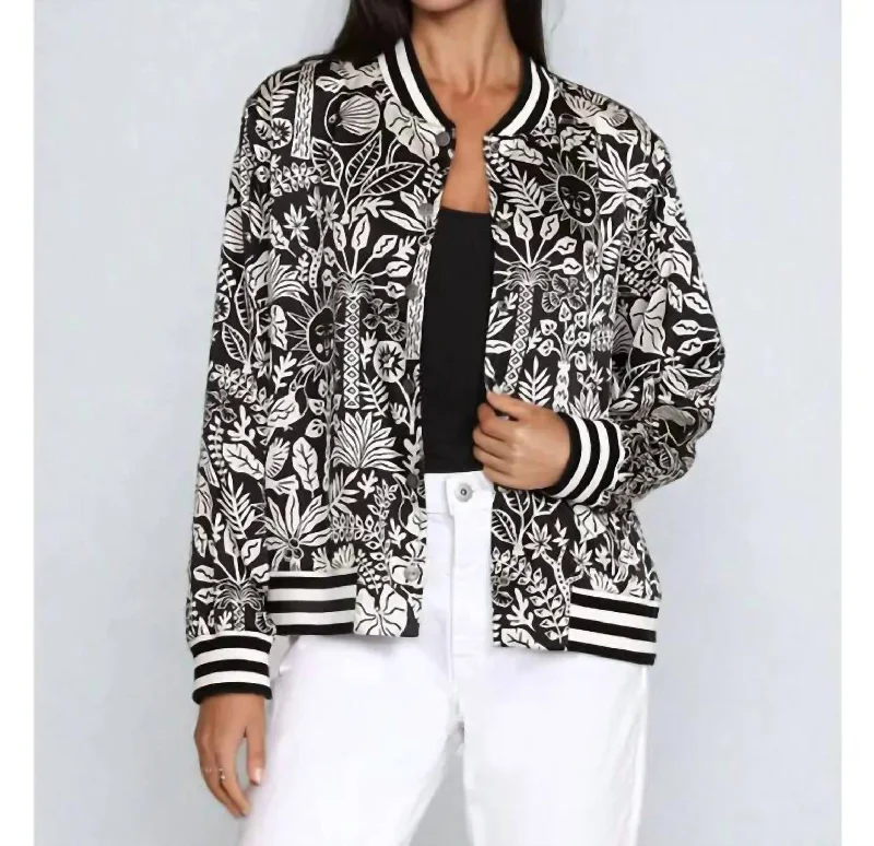Bright Colors Luciana Jacket In Black Multi