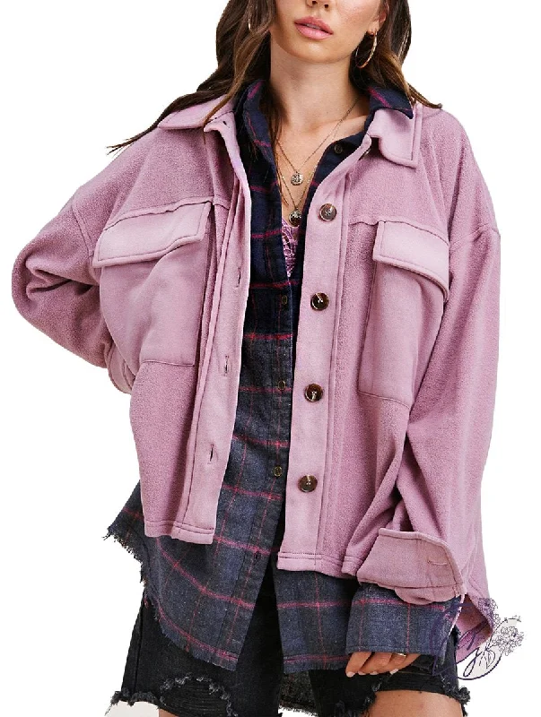 Retro Design Keep Going Up Oversized Jacket