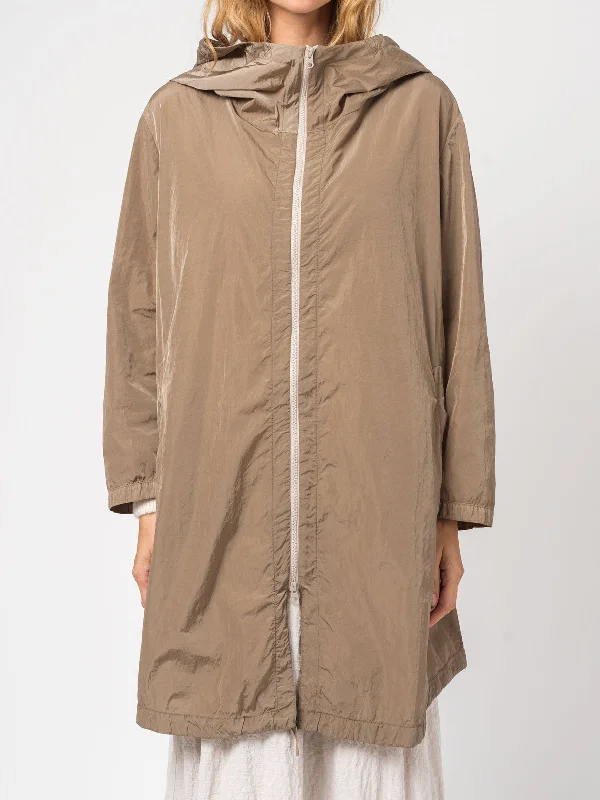 Fresh And Capable Nylon Hooded Duster