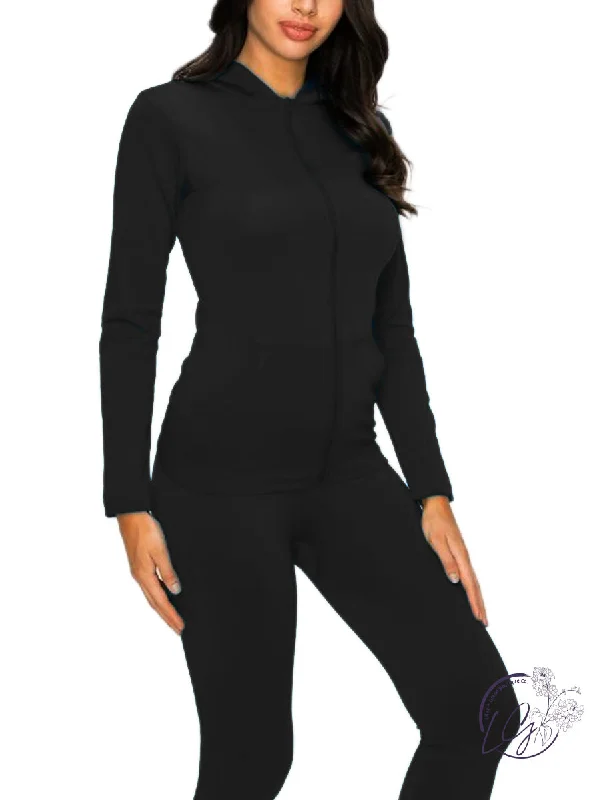 Fashionable And Fashionable Seamless fleece Lined Hoodie