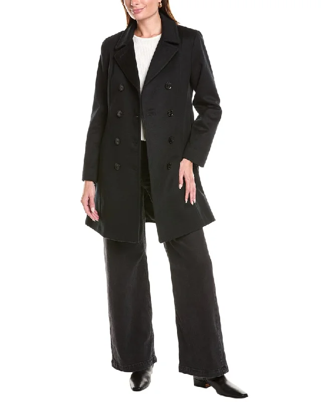 Advanced Design sofiacashmere Modern Wool & Cashmere-Blend Trench Coat