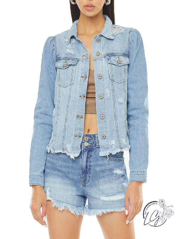Effortless Elegance Valerie Princess Sleeve Denim Jacket by KanCan