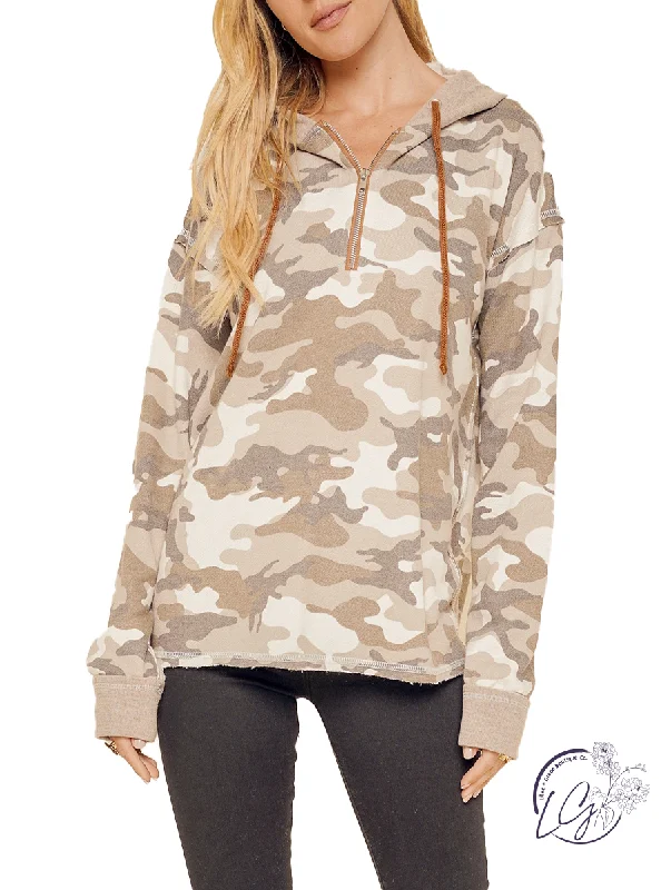 Summer Comfort Where Are You Camo Quarter Zip