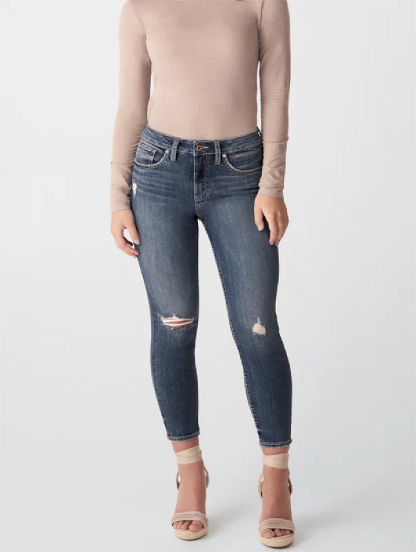 Hip-hop Style Avery High-Rise Skinny Crop Jeans by Silver Jeans