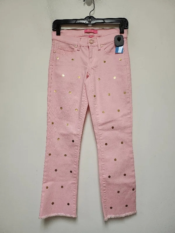 Jeans Designer By Lilly Pulitzer In Pink Denim, Size: 0