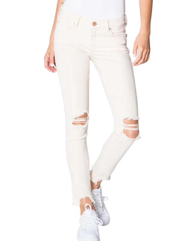 Unique prints Mid Rise Joyrich Skinny Jeans In Wheat