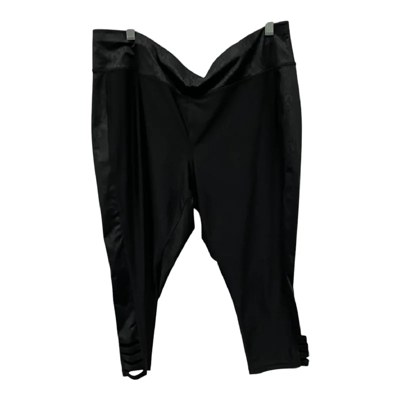 Athletic Leggings Capris By Xersion In Black, Size:2X