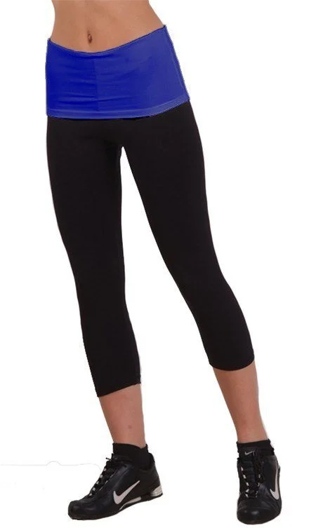 Margarita Activewear Roll Down Fitted Capri 301T