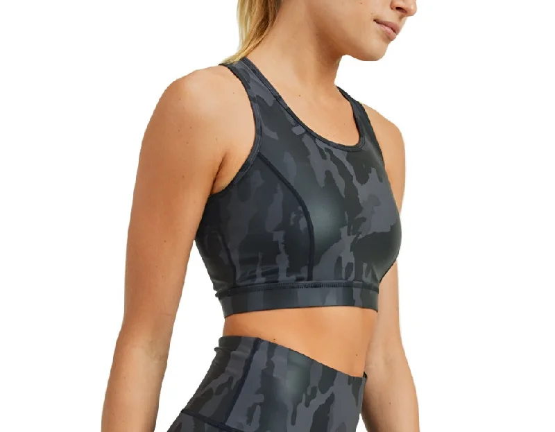 Mono B Camo Foil Mesh Back Sports Bra AT2730 and Plus