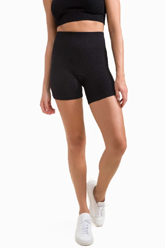 Personalized print Mono B Ribbed Seamless High-Waisted Shorts APH-A1236