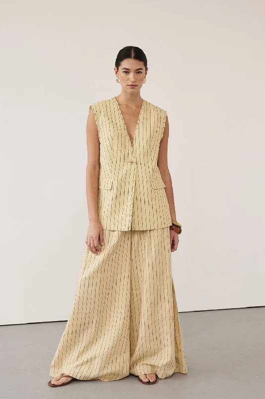 OLLIE DUNE STRIPE WIDE LEG PANT