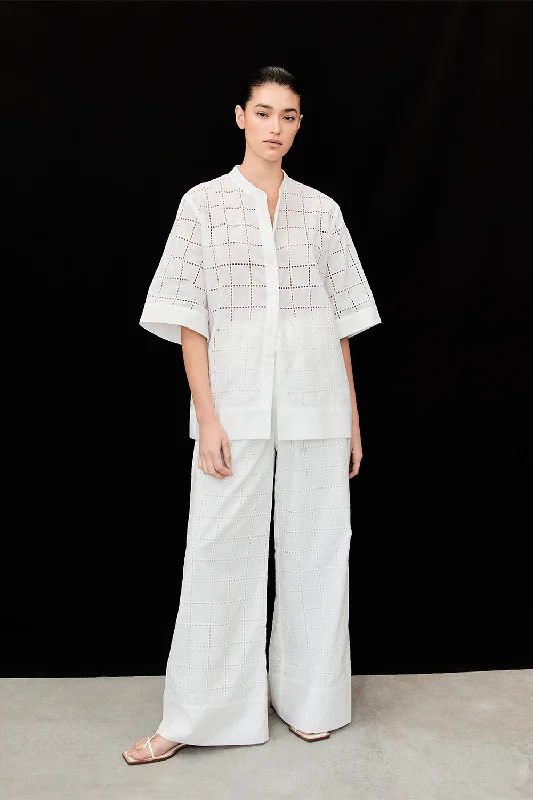 OWEN WHITE BRODERIE PANT