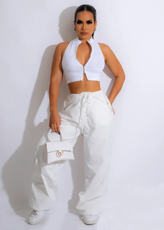 Private Parachute Pants White