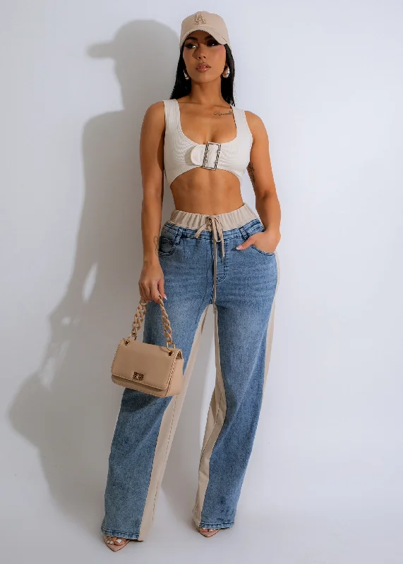 She's Cool Denim Pant Nude