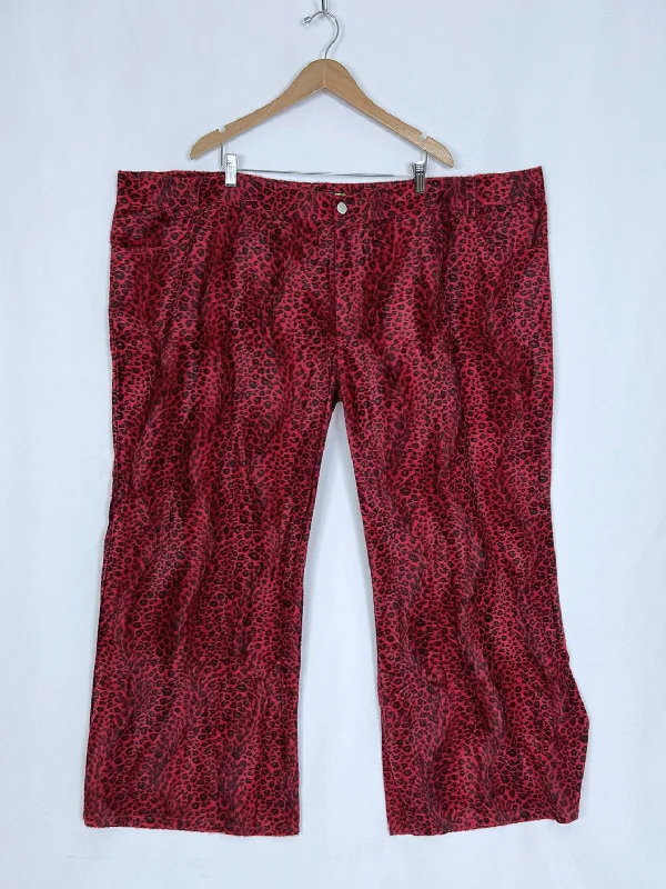 Tunnel Vision Size 5X (30/32) Red & Black Plaid Pants NWOT